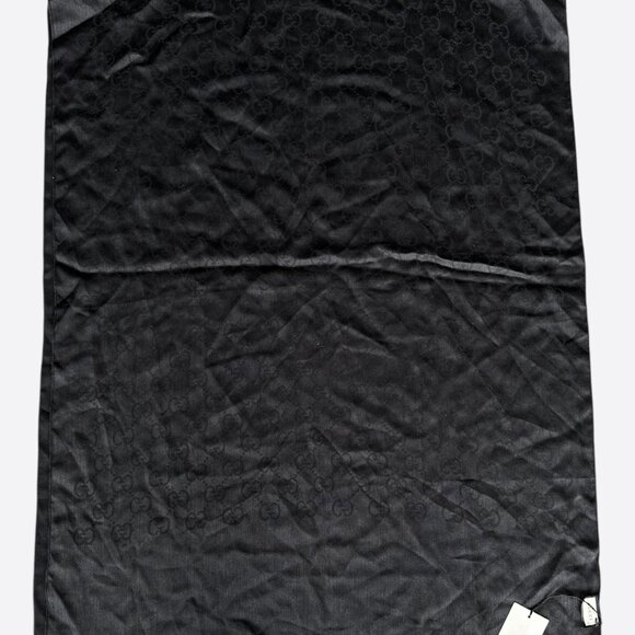 Gucci Black GG Monogram Blanket Shawl